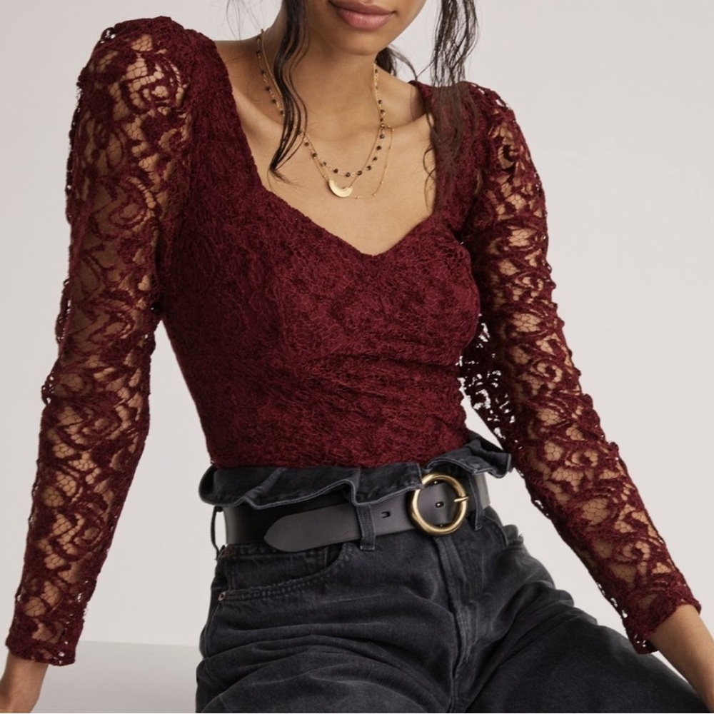 NWT Anthropologie Sweetheart Lace Top Sz XL